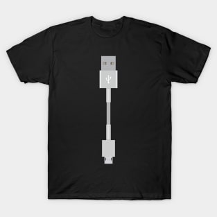 White usb cable connectors T-Shirt